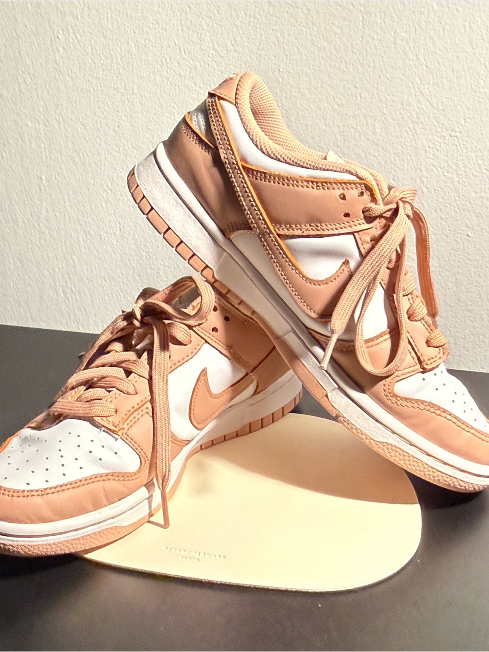 Nike Women’s Dunks Panda Low-Top Sneakers in Peach/White